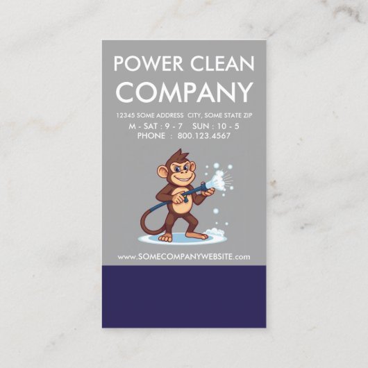 Monkey Power Clean Loyalty Punch Card (Achterkant)