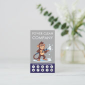 Monkey Power Clean Loyalty Punch Card (Staand voorkant)