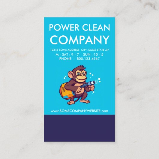 Monkey Power Clean Loyalty Punch Card (Achterkant)