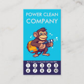 Monkey Power Clean Loyalty Stempelkaart (Voorkant)