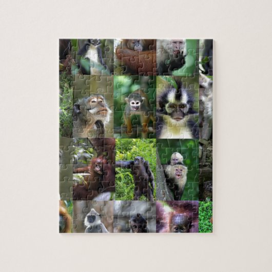 Monkey primate montage legpuzzel (Verticaal)