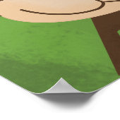 Monkey Print Kinder Oerwoud Safari Art Print (Hoek)