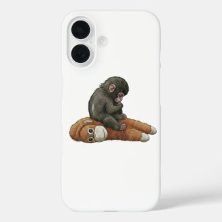 Monkey Punch, Baby Monkey Orangutan Hug  iPhone 16 Hoesje