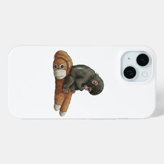 Monkey Punch, Baby Monkey Orangutan Hug  Case-Mate iPhone Case (Achterkant (horizontaal))