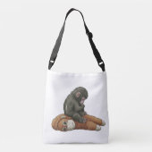 Monkey Punch, Baby Monkey Orangutan Hug  Crossbody Tas (Achterkant)