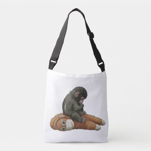 Monkey Punch, Baby Monkey Orangutan Hug  Crossbody Tas (Voorkant)
