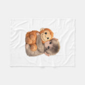 Monkey Punch & Zijn Beste Vriend Fleece Deken (Voorkant (Horizontaal))