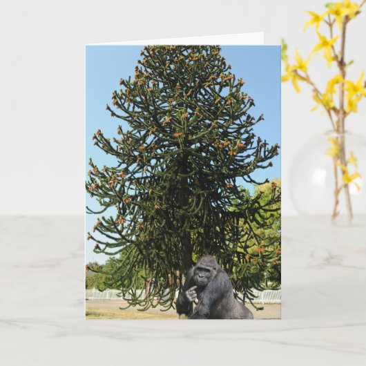 Monkey Puzzle & Puzzled Gorilla. Kaart (Gele Bloem)