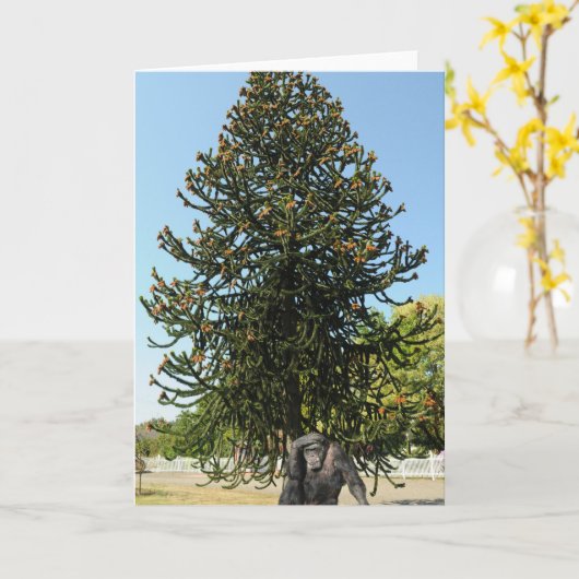 Monkey Puzzle & Puzzled Gorilla. Kaart (Gele Bloem)