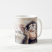 Monkey Quirky Crazy Cartoon Koffiemok (Voorkant rechts)