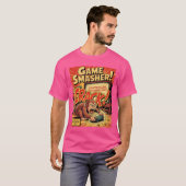 Monkey Rage Gamer Retro Comic Console Funny Video T-shirt (Voorkant volledig)