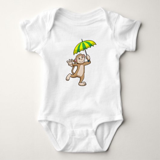 Monkey Rain Umbrella Romper (Voorkant)