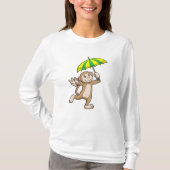 Monkey Rain Umbrella T-shirt (Voorkant)