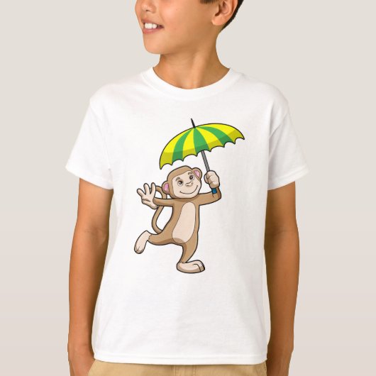 Monkey Rain Umbrella T-shirt (Voorkant)