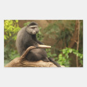 Monkey Rectangle Sticker (Voorkant)