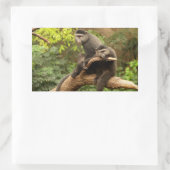 Monkey Rectangle Sticker (Tas)