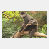 Monkey Rectangle Sticker (Voorkant)