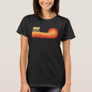 Monkey Retro 60s 70s Sunset Mammal Ape Zoo T-shirt
