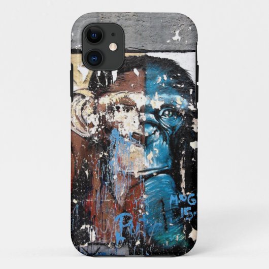 Monkey Retro graffiti Hoesje (Achterkant)