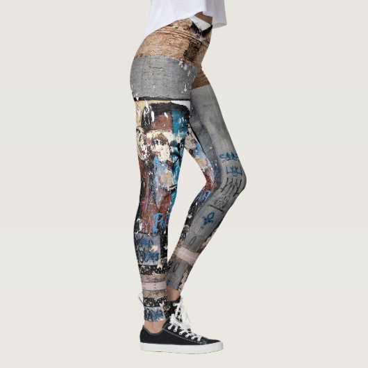 Monkey Retro graffiti kunst Aangepaste Leggings (Rechts)