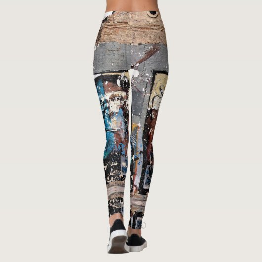 Monkey Retro graffiti kunst Aangepaste Leggings (Achterkant)