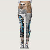Monkey Retro graffiti kunst Aangepaste Leggings (Voorkant)