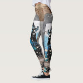 Monkey Retro graffiti kunst Aangepaste Leggings (Links)