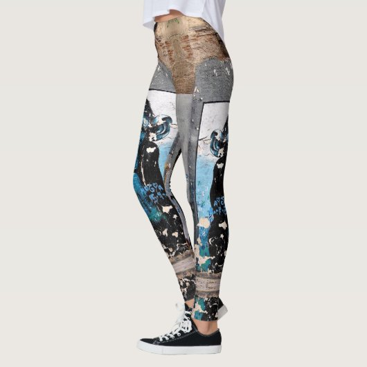 Monkey Retro graffiti kunst Aangepaste Leggings (Links)
