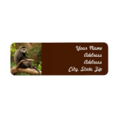 Monkey Return Address Sticker (Voorkant)