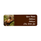 Monkey Return Address Sticker (Voorkant)