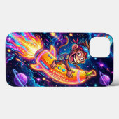 Monkey Riding a Banana Rocket Phone Case (Achterkant (horizontaal))