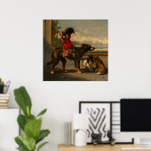 Monkey Riding Dog Poster (Thuiskantoor)