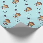 Monkey Rock Star Guitar Wrapping Paper Cadeaupapier (Hoek)