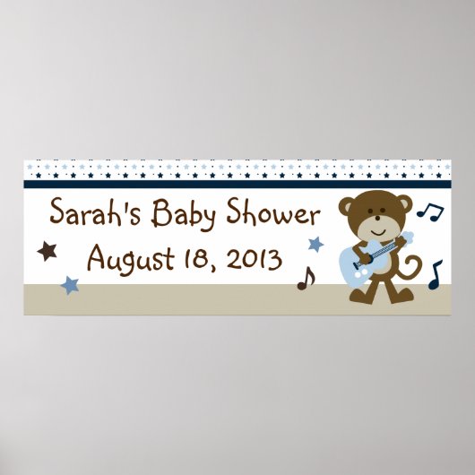 Monkey Rocker/Rock en Roll Poster/Banner Poster (Voorkant)