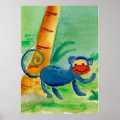 Monkey Safari Friend Poster (Voorkant)