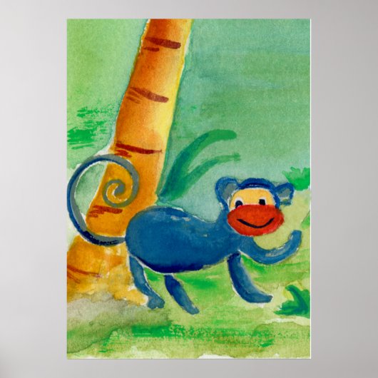 Monkey Safari Friend Poster (Voorkant)