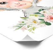 Monkey, Safari, Oerwoud, Roze Bloemen, Meisjessery Foto Afdruk (Hoek)