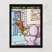 "Monkey See, aap do" Briefkaart (Voorkant)