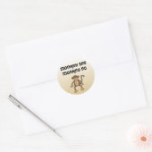 Monkey See, aap do Ronde Sticker (Envelop)