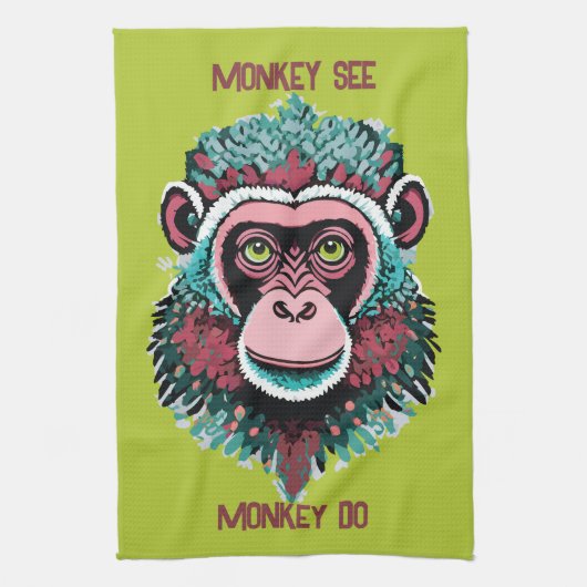 Monkey See, aap do Theedoek (Verticaal)