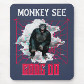 Monkey See Code Do Funny Web Developer Muismat (Voorkant)