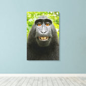 Monkey Selfie Canvas Afdruk (Insitu (Houten vloer))