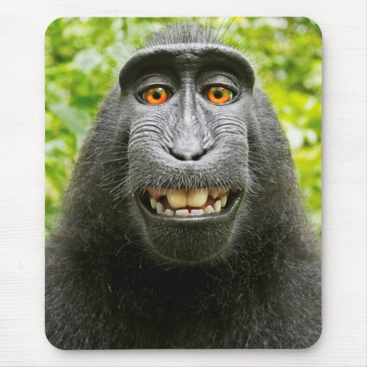Monkey Selfie Muismat (Voorkant)