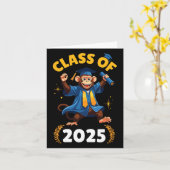 Monkey Senior CL van 2025 Afstuderen Day School Co Kaart (Gele Bloem)