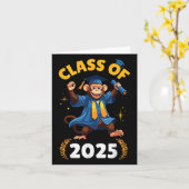 Monkey Senior CL van 2025 Afstuderen Day School Co Kaart (Gele Bloem)