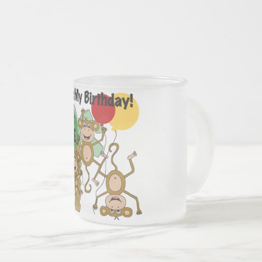 Monkey Shine 1e Verjaardag Tshirts en geschenken Matglas Koffiemok (Voorkant rechts)