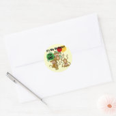 Monkey Shine 1e Verjaardag Tshirts en geschenken Ronde Sticker (Envelop)