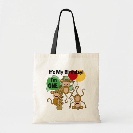 Monkey Shine 1e Verjaardag Tshirts en geschenken Tote Bag (Voorkant)
