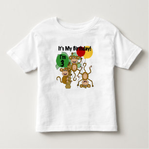 Monkey Shine 3rd Birthday T-shirts en cadeautjes