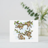Monkey Shine Briefkaart (Staand voorkant)
